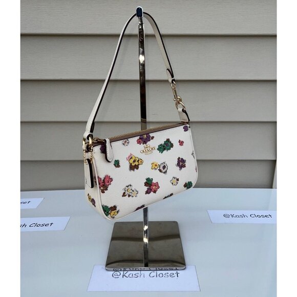 Coach purse wristlet nolita 19 spaced floral field print shoulder bag handbag - Picture 1 of 11